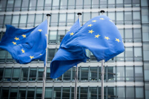 Three EU flags