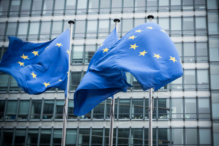 Three EU flags